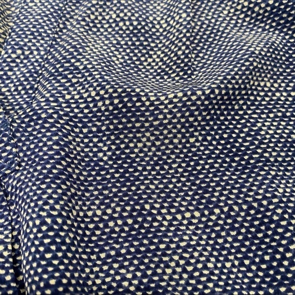 Joie royal blue white checkered geo print  blouse - Picture 6 of 7